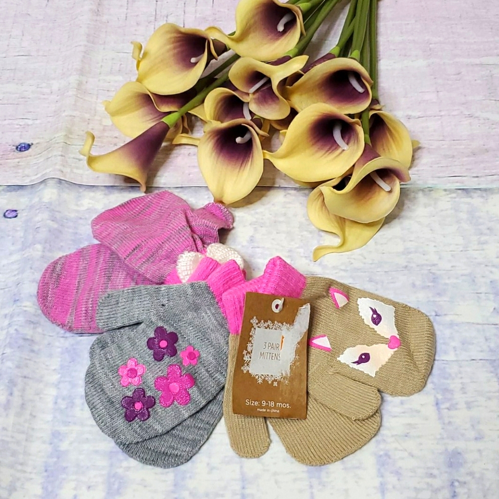 NWT Infant Set of 3 Mittens